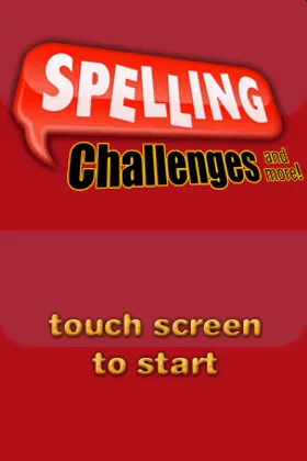 Spelling Challenges and More! (USA) screen shot title